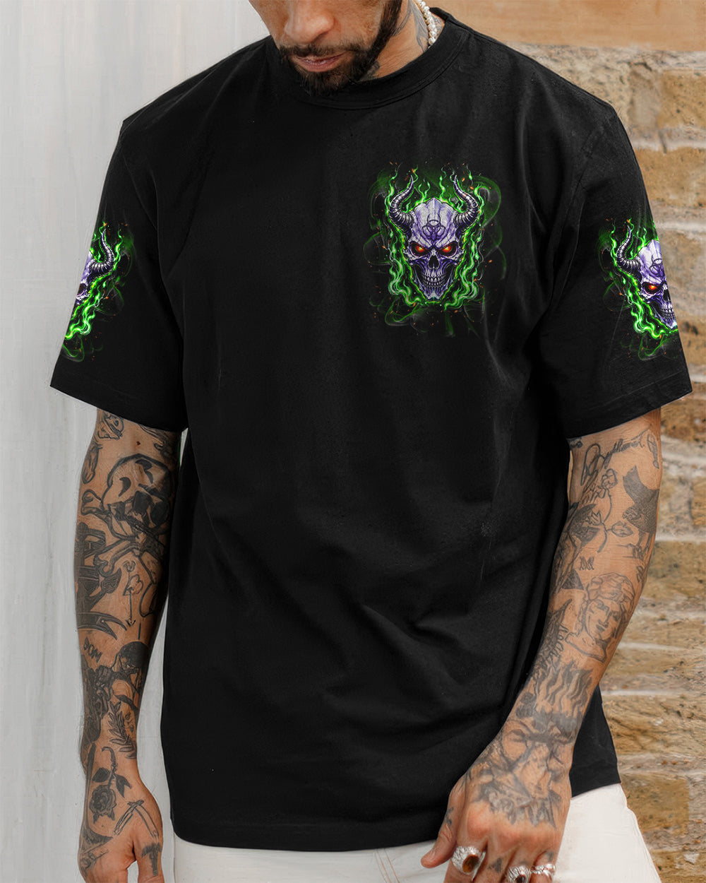 YOUR DEMONS HIDE UNDER YOUR BED SKULL ALL OVER PRINT - TLNT2005264