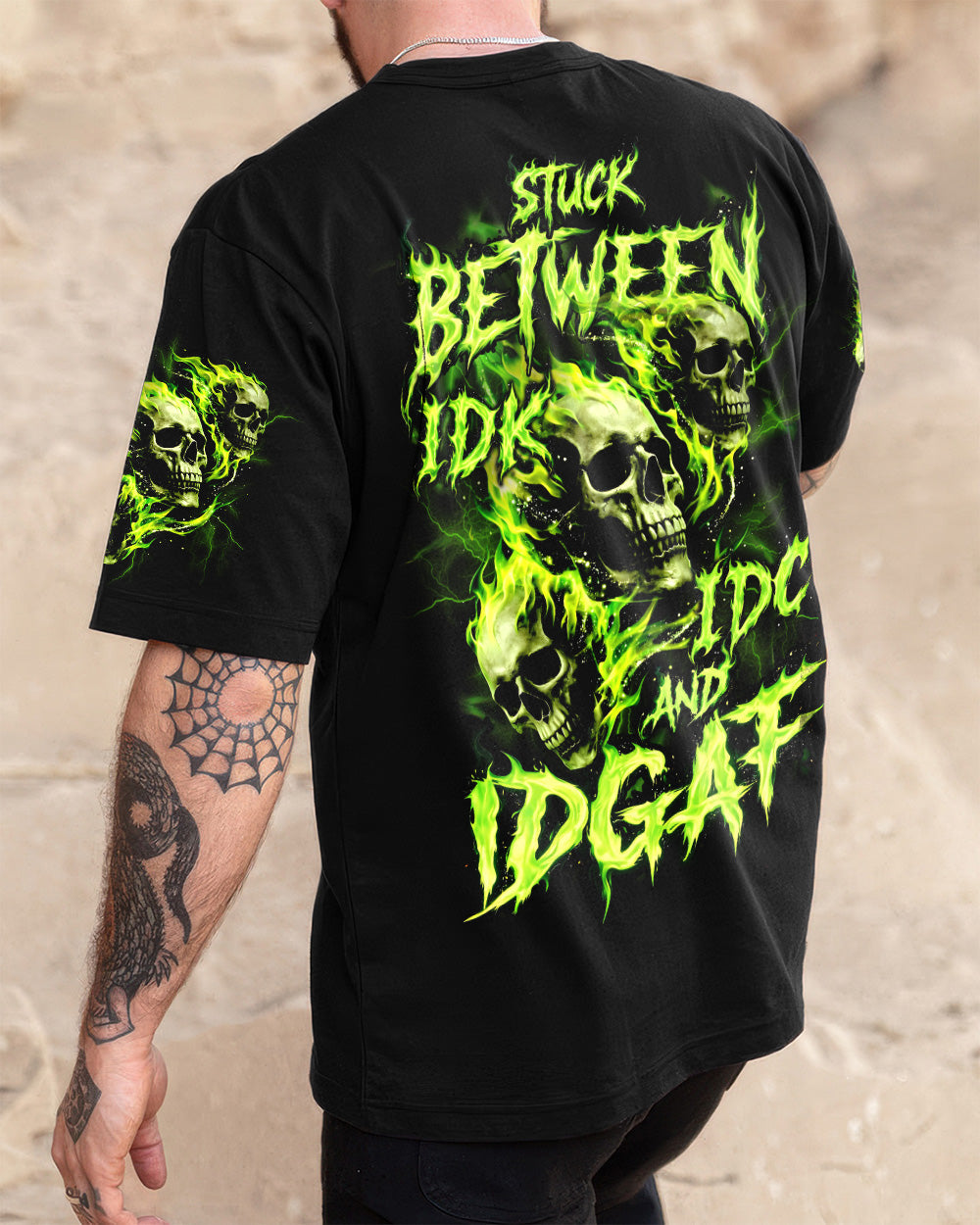 STUCK BETWEEN IDK IDC AND IDGAF ALL OVER PRINT - TYQY0106251