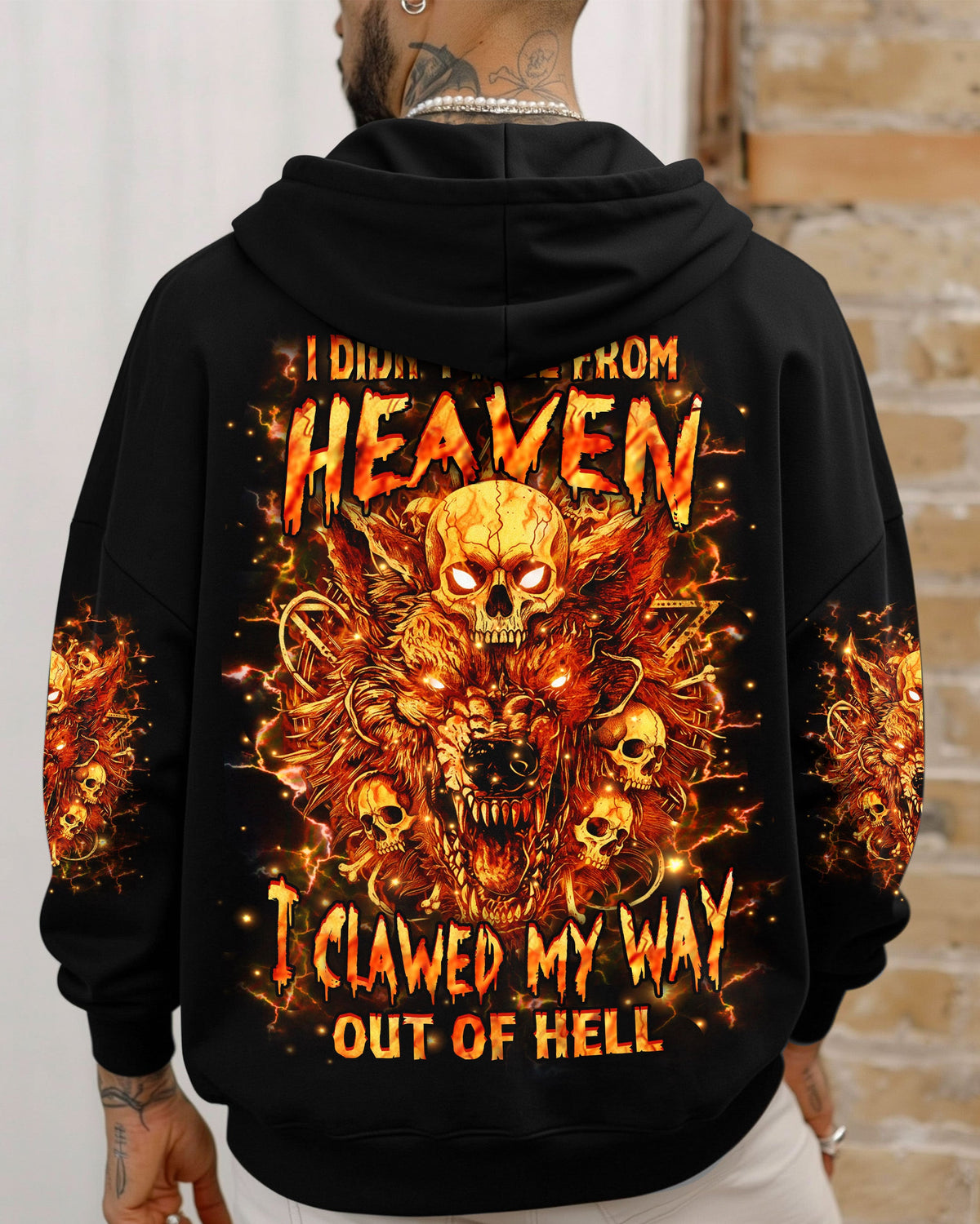 I DIDN'T FALL FROM HEAVEN WOLF ALL OVER PRINT - YHHN1401251