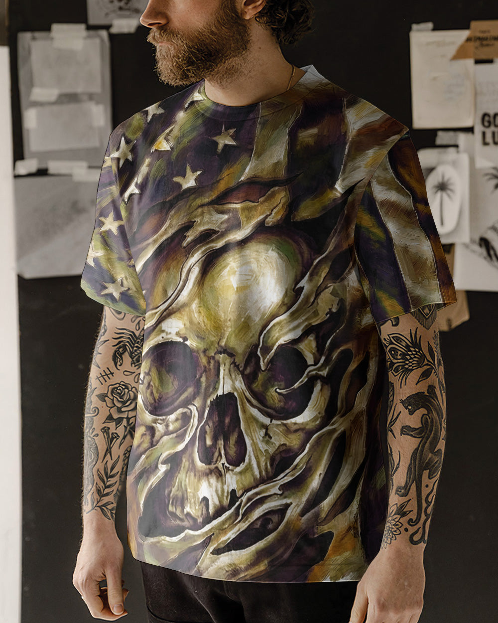 CAMO REAPER SKULL ALL OVER PRINT - RI1803261