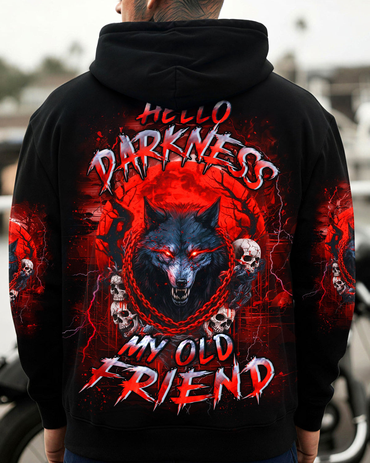 HELLO DARKNESS MY OLD FRIEND WOLF ALL OVER PRINT - YHHN2001261