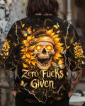 ZERO F GIVEN SUNFLOWER MESSY BUN SKULL ALL OVER PRINT  - TLHN1003262