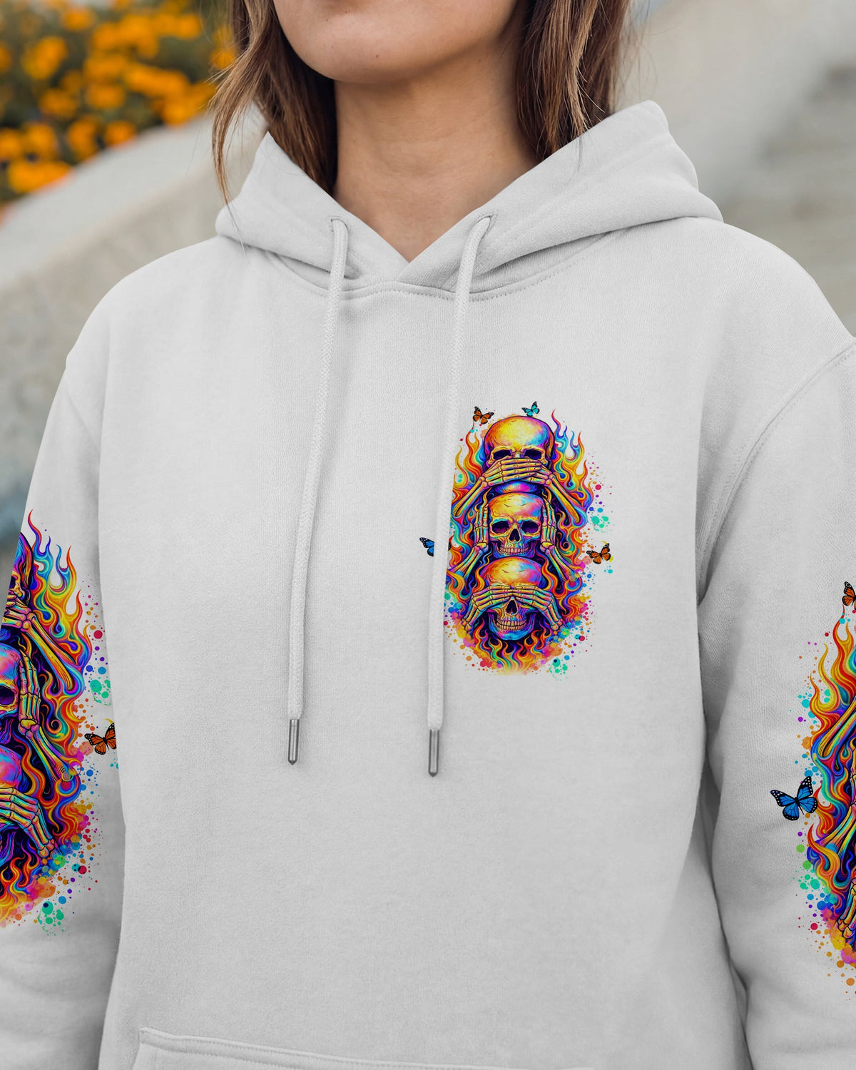 STUCK BETWEEN IDK IDC AND IDGAF SKULL ALL OVER PRINT   - TLTW3003262