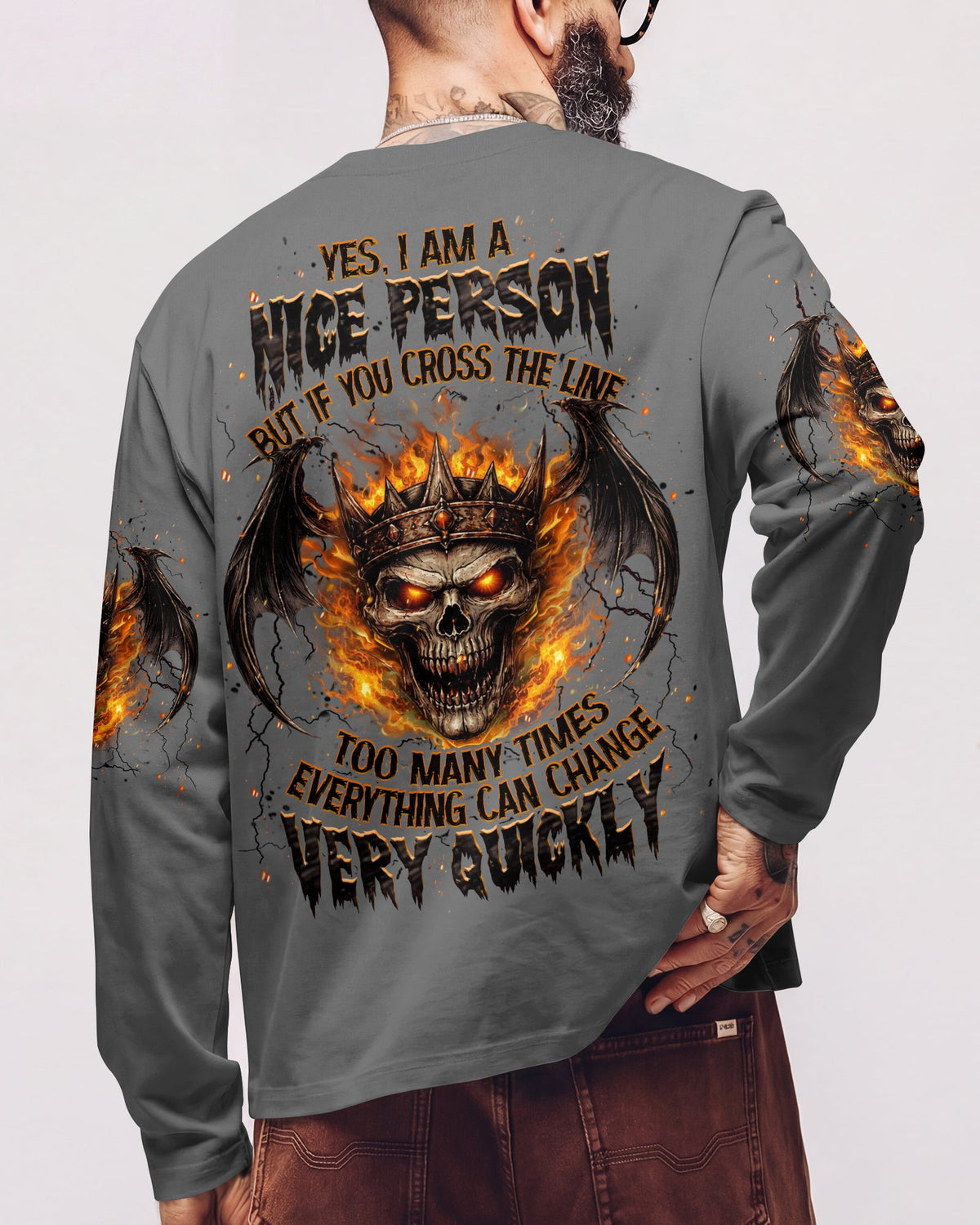 YES I'M A NICE PERSON SKULL WINGS ALL OVER PRINT - TLHN2703262