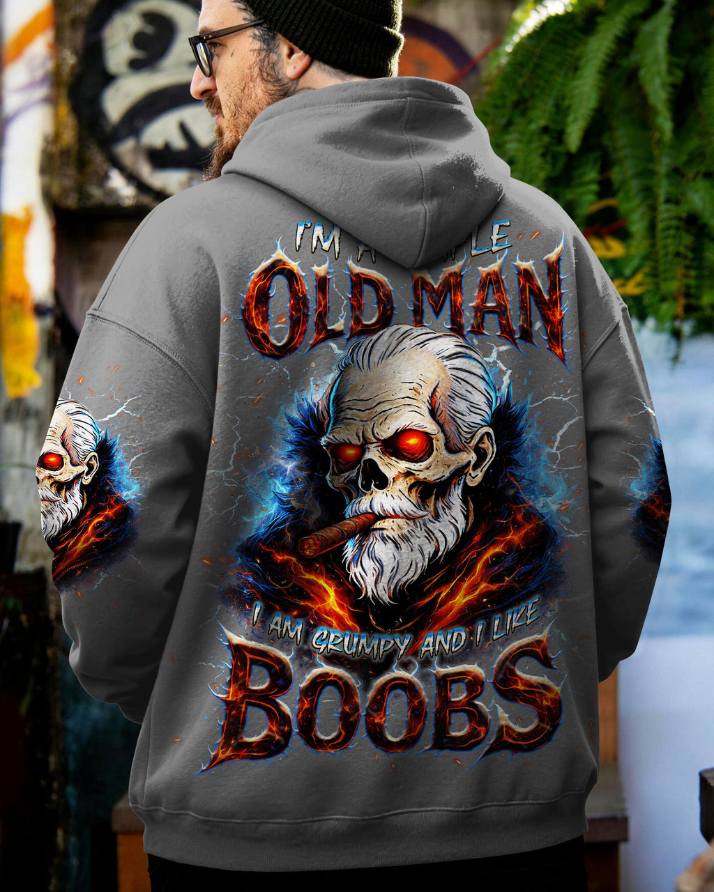 I'M A SIMPLE OLD MAN SKULL ALL OVER PRINT - TLNT1604264