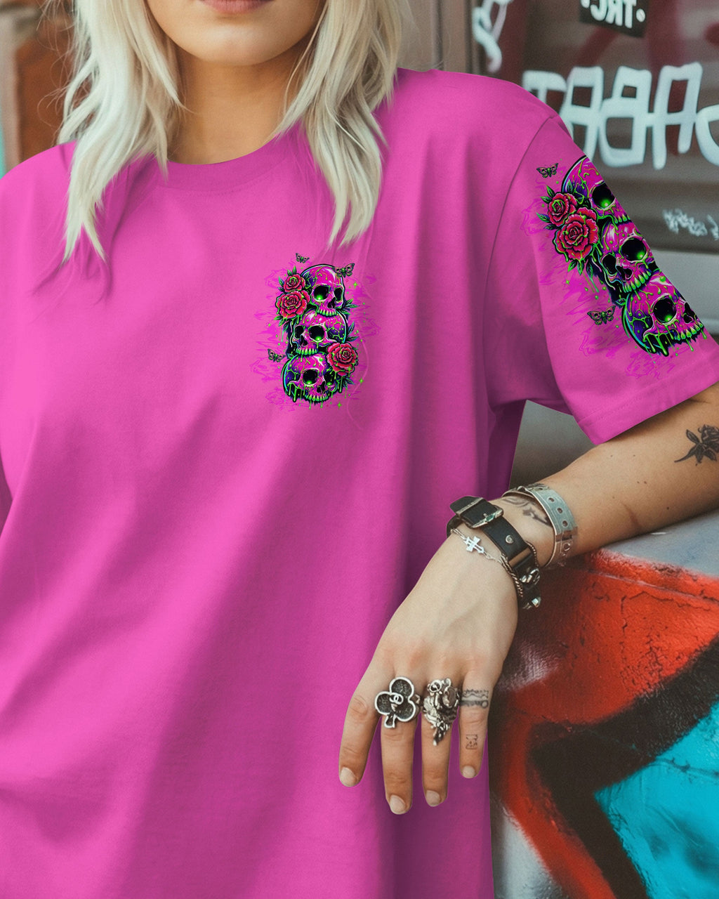 STUCK BETWEEN IDK IDC AND IDGAF SKULL ALL OVER PRINT -  TLTW0303261
