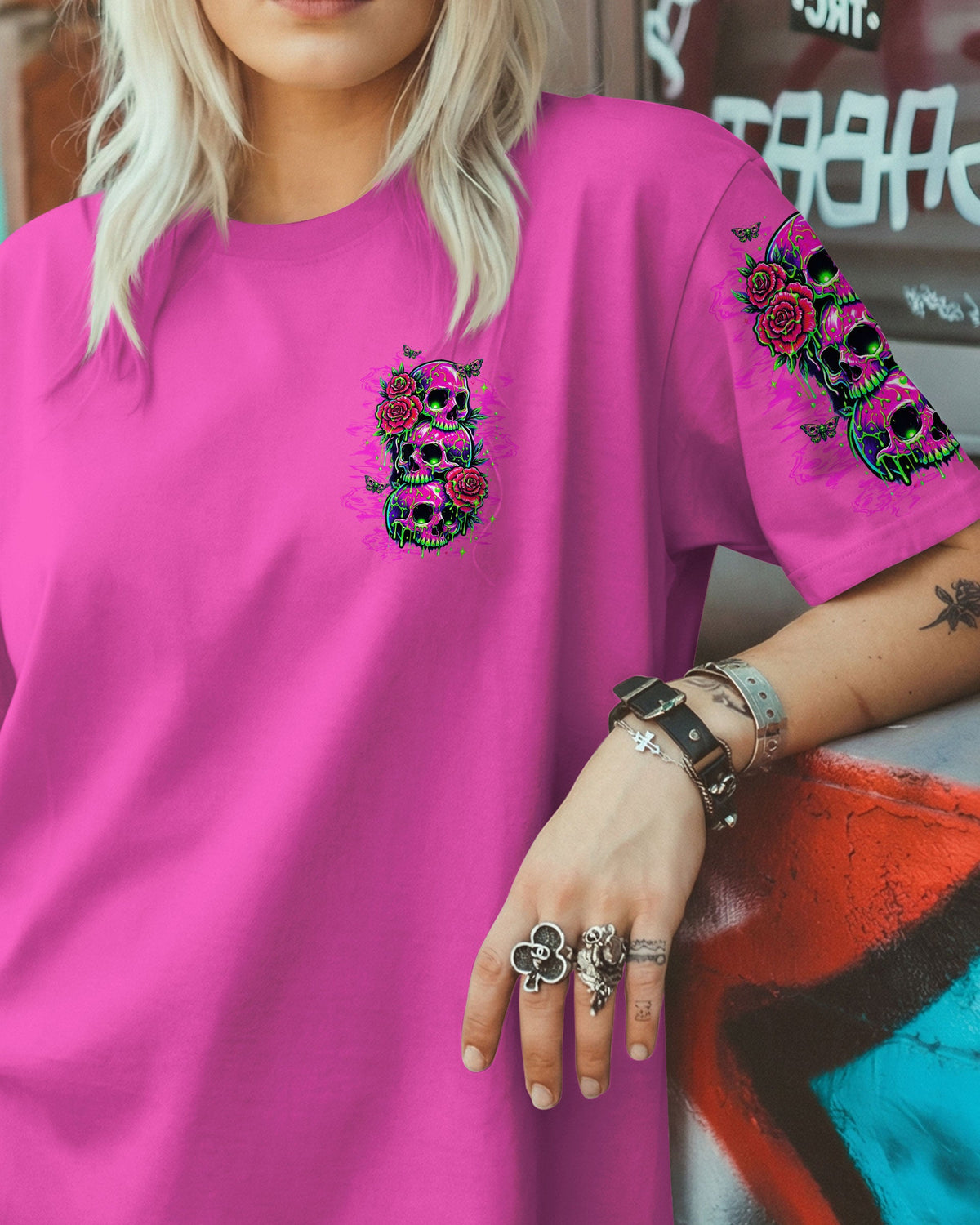 STUCK BETWEEN IDK IDC AND IDGAF SKULL ALL OVER PRINT -  TLTW0303261