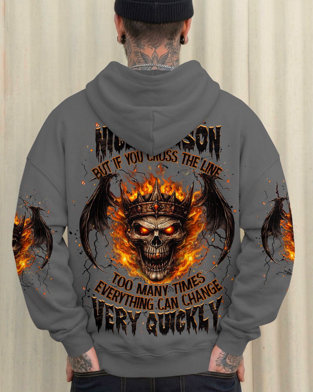 YES I'M A NICE PERSON SKULL WINGS ALL OVER PRINT - TLHN2703262