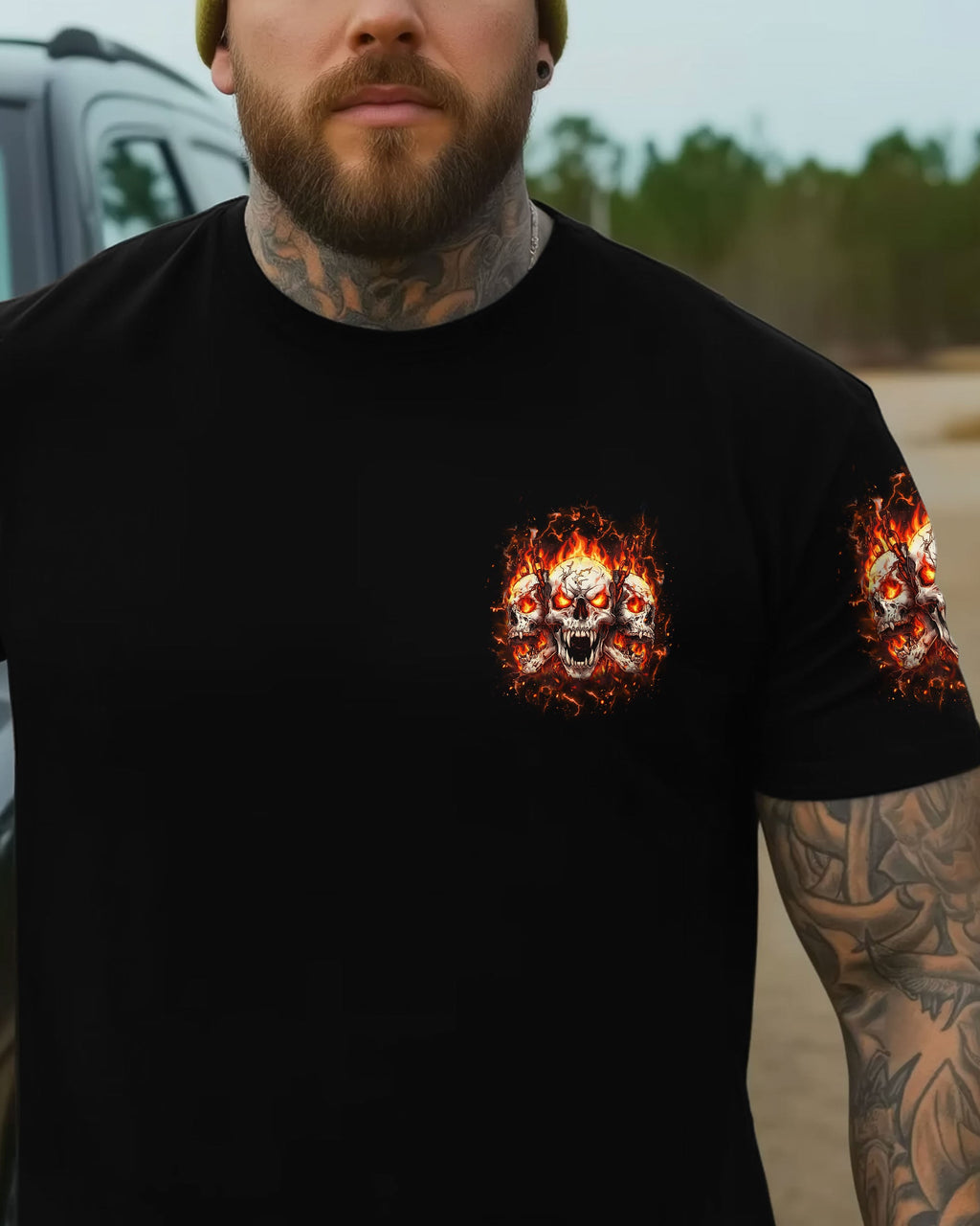 I HAVE 3 SIDES 3 SKULLS ALL OVER PRINT - YHHN0901263