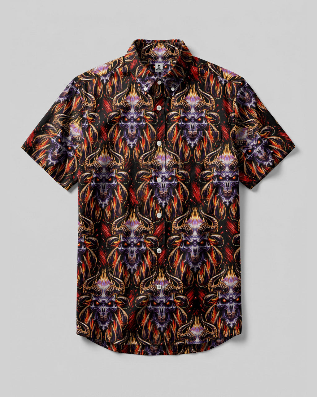 DARK GOTHIC SKULL DEMON COLLAR SHIRT  - TLTW0306264