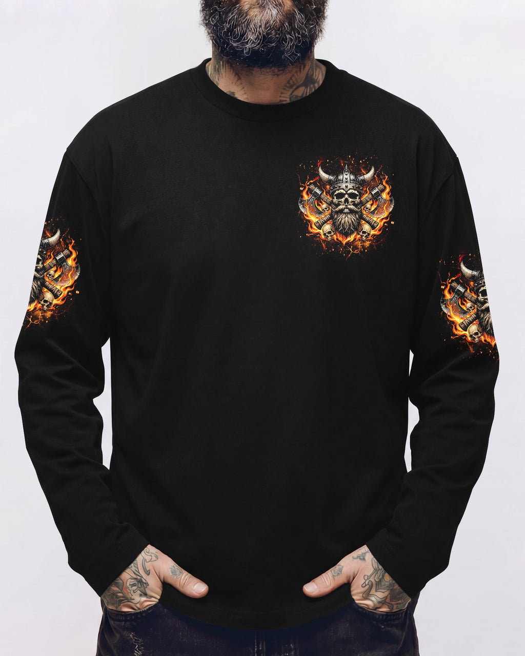 I'M A HEATHEN VIKING SKULL ALL OVER PRINT - TYQY2005262