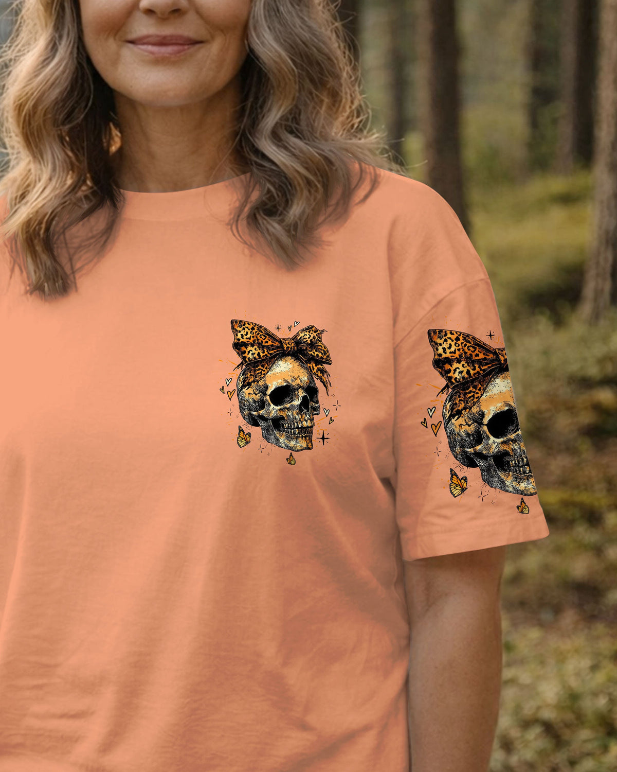 CUTE AS HELL MESSY BUN LEOPARD SKULL ALL OVER PRINT - TLTW3103262
