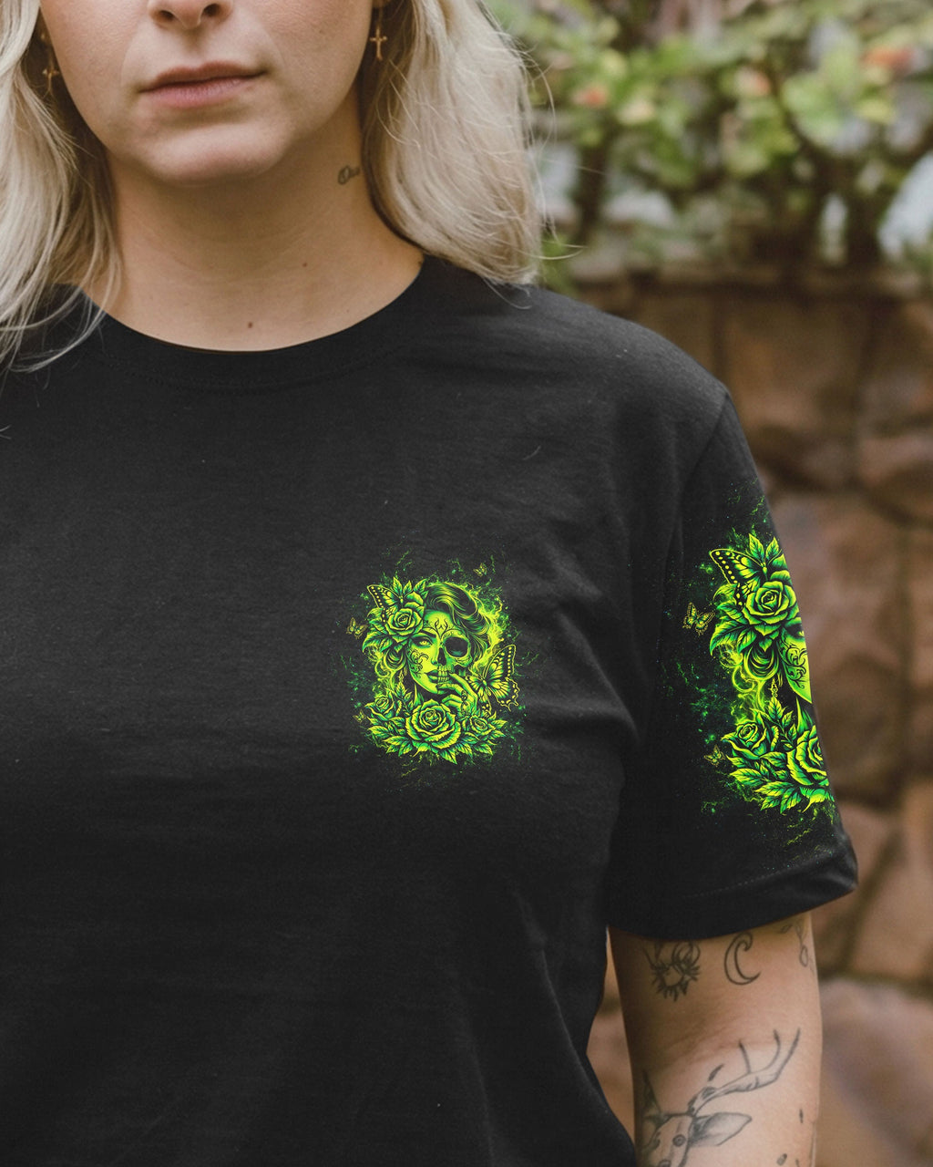 THE GOOD GIRL IN ME SKULL HALF FACE ALL OVER PRINT - TLTW0903262