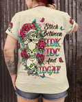 STUCK BETWEEN IDK IDC AND IDGAF SKULL ALL OVER PRINT - YHLT1401263