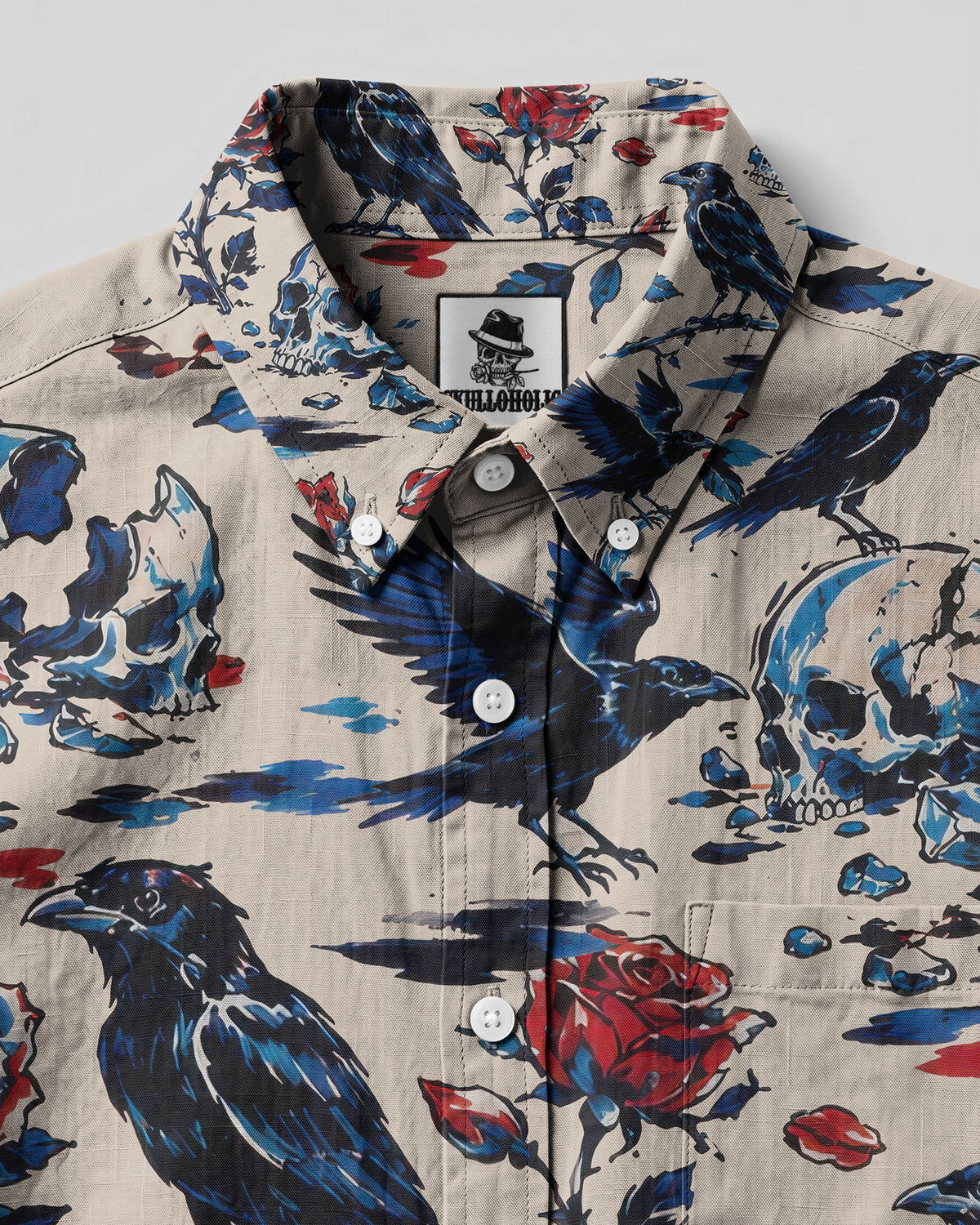 RAVENS AND ROSE BUTTON-DOWN COLLAR SHIRT  - TLTW3006266