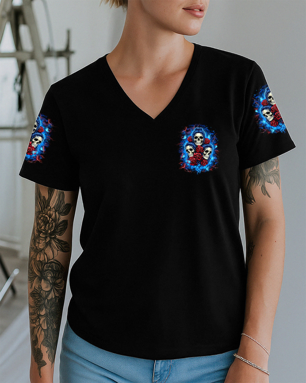 THE GOOD GIRL IN ME SKULL ALL OVER PRINT - YHLT2701261