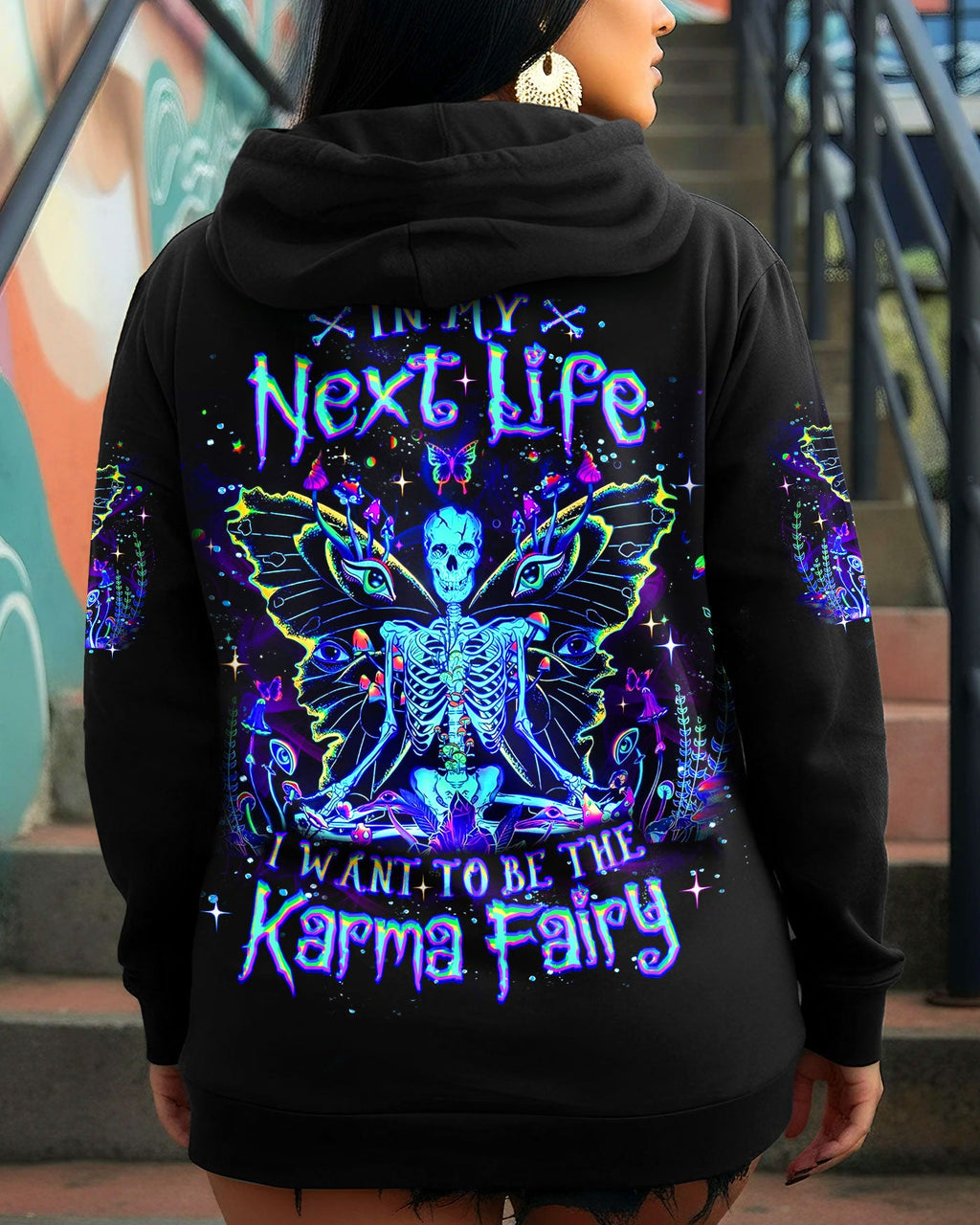 KARMA FAIRY SKULL SKELETON ALL OVER PRINT - YHLT2101262