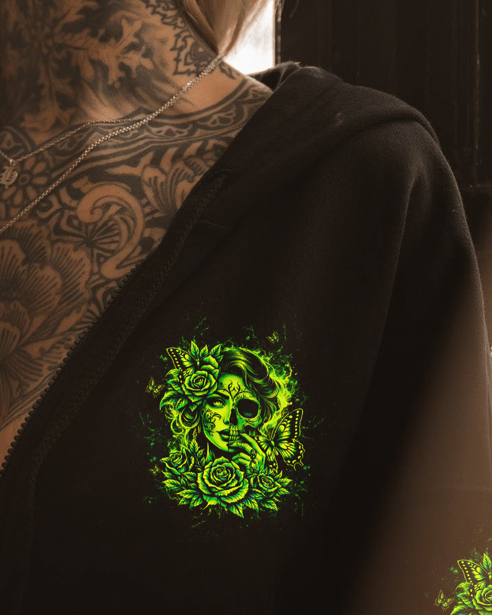 THE GOOD GIRL IN ME SKULL HALF FACE ALL OVER PRINT - TLTW0903262