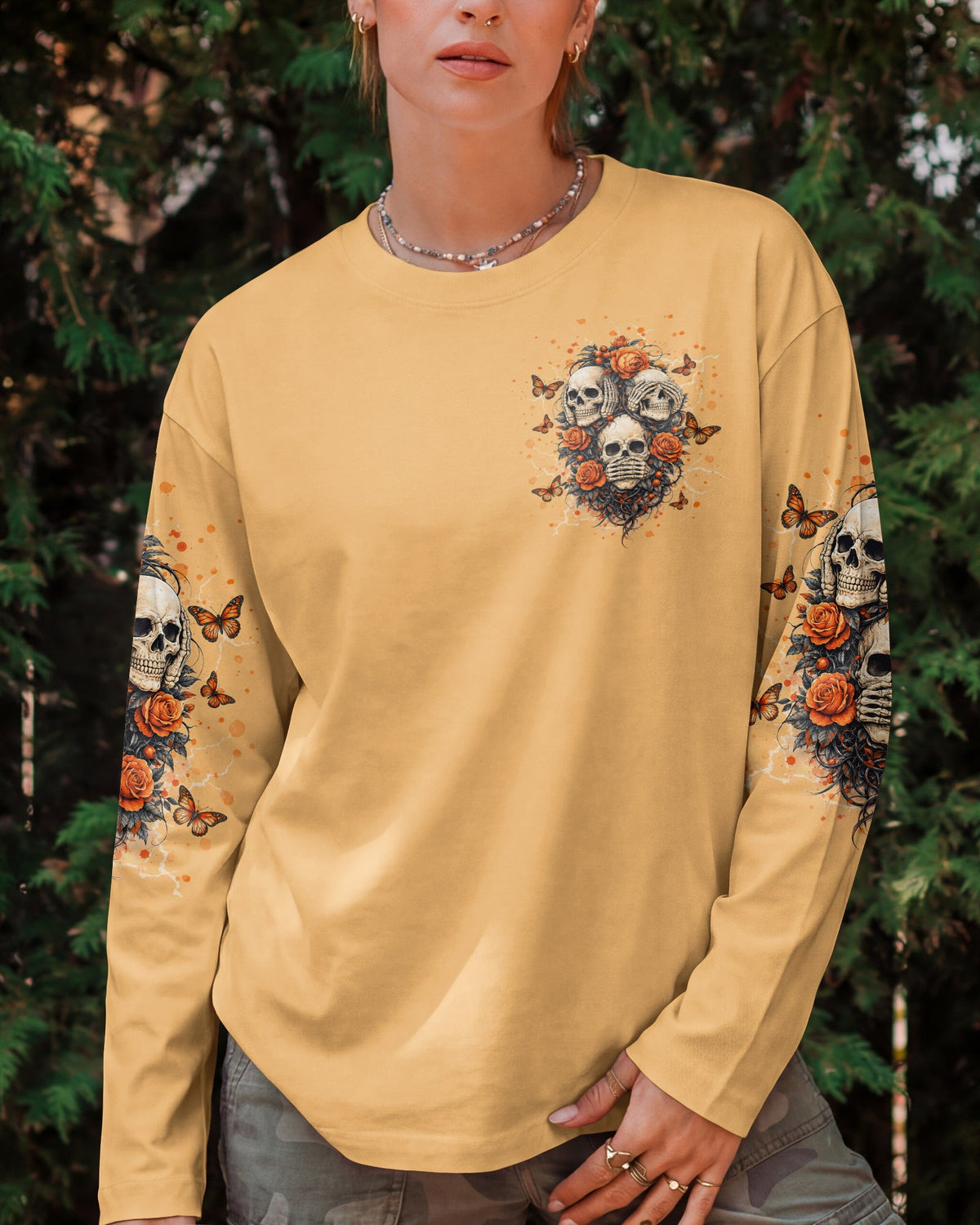 STUCK BETWEEN IDK IDC AND IDGAF SKULL ALL OVER PRINT   - TLNT3103262