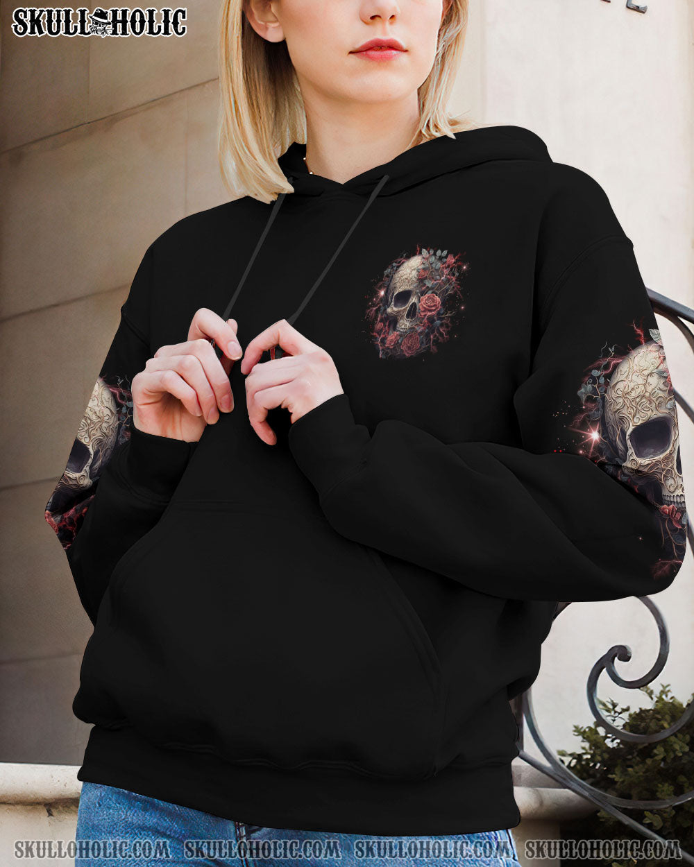 MY GIVE A F ROSE SKULL ALL OVER PRINT - TLNO1703233