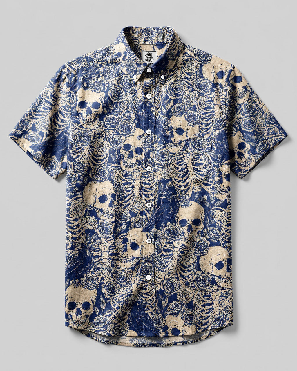 RAVENS SKELETON ROSE BUTTON-DOWN COLLAR SHIRT  - TLNT3006262