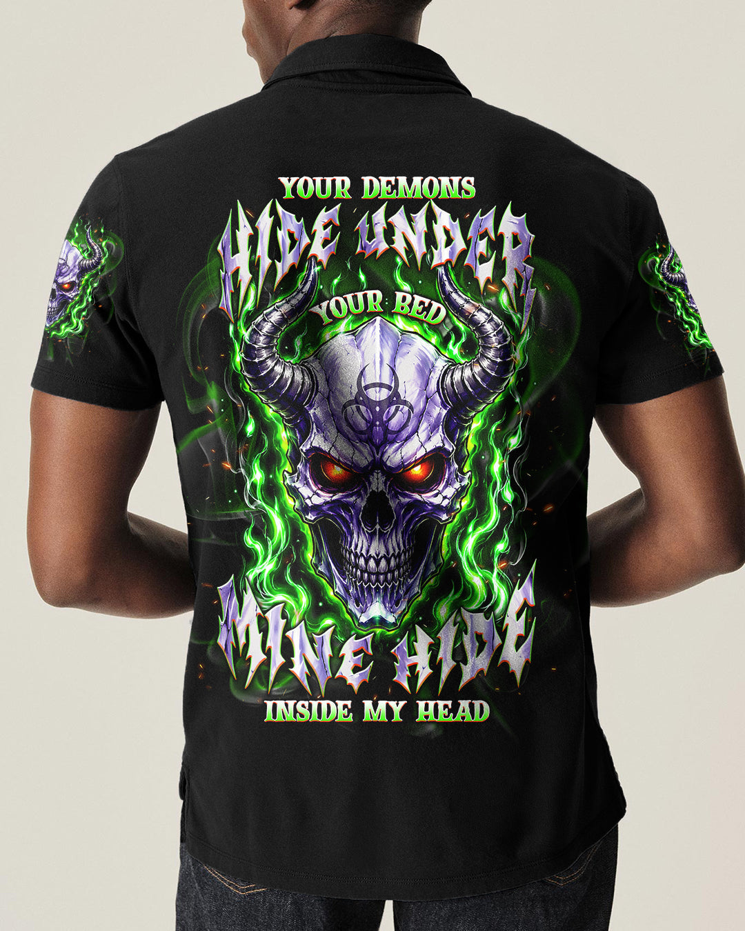 YOUR DEMONS HIDE UNDER YOUR BED SKULL ALL OVER PRINT - TLNT2005264