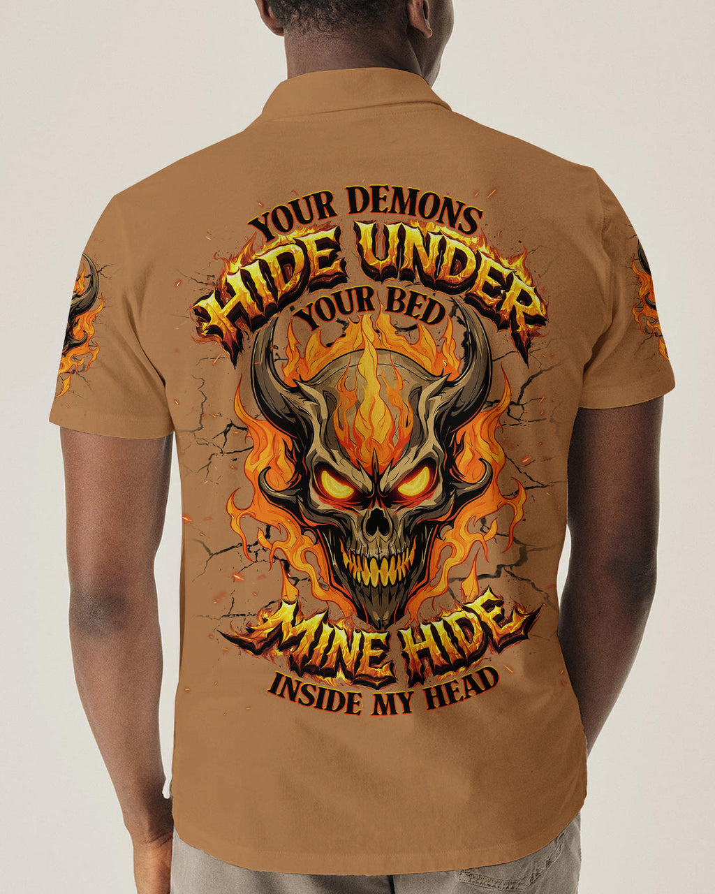YOUR DEMONS HIDE UNDER YOUR BED SKULL DEMON ALL OVER PRINT - TLNT0603262
