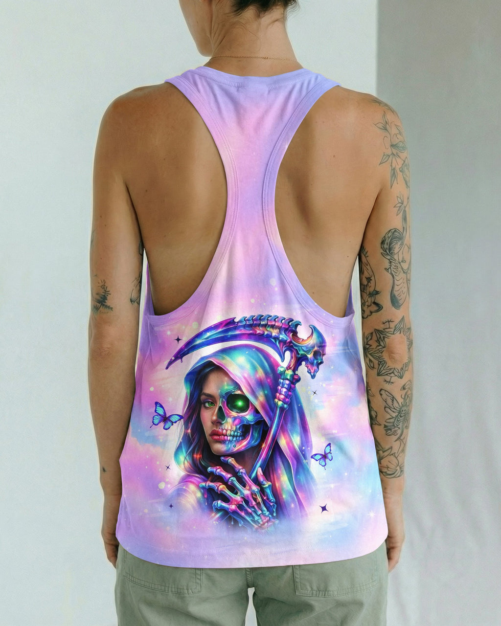 DON'T TRY TO FIGURE ME OUT SKULL LADY ALL OVER PRINT - TLHN0603262