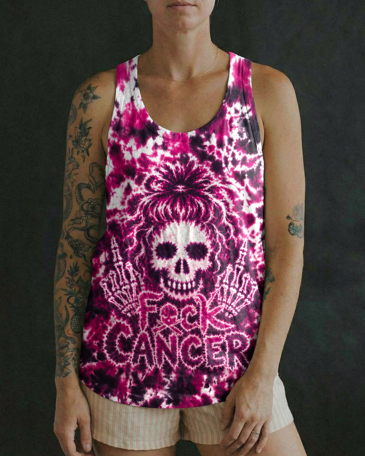 FCKS CANCER HIDDEN SKULL ALL OVER PRINT - RI0207261