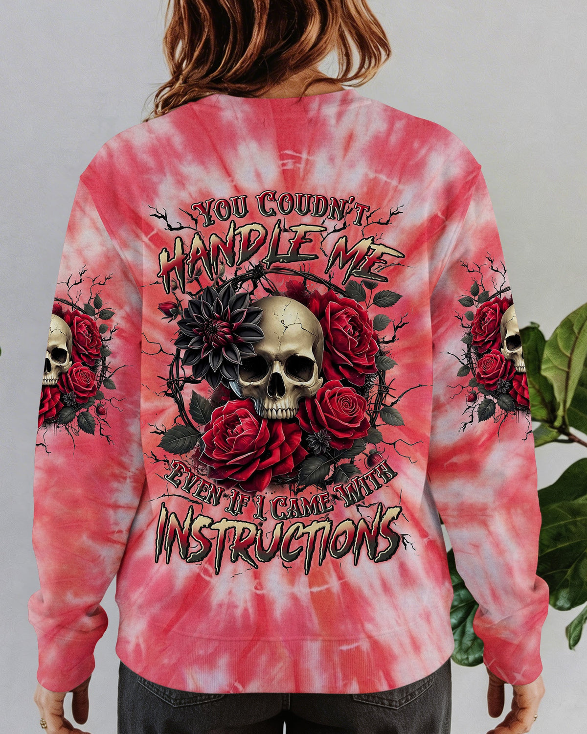 YOU COULDN'T HANDLE ME SKULL ROSES ALL OVER PRINT - TYLN0304262