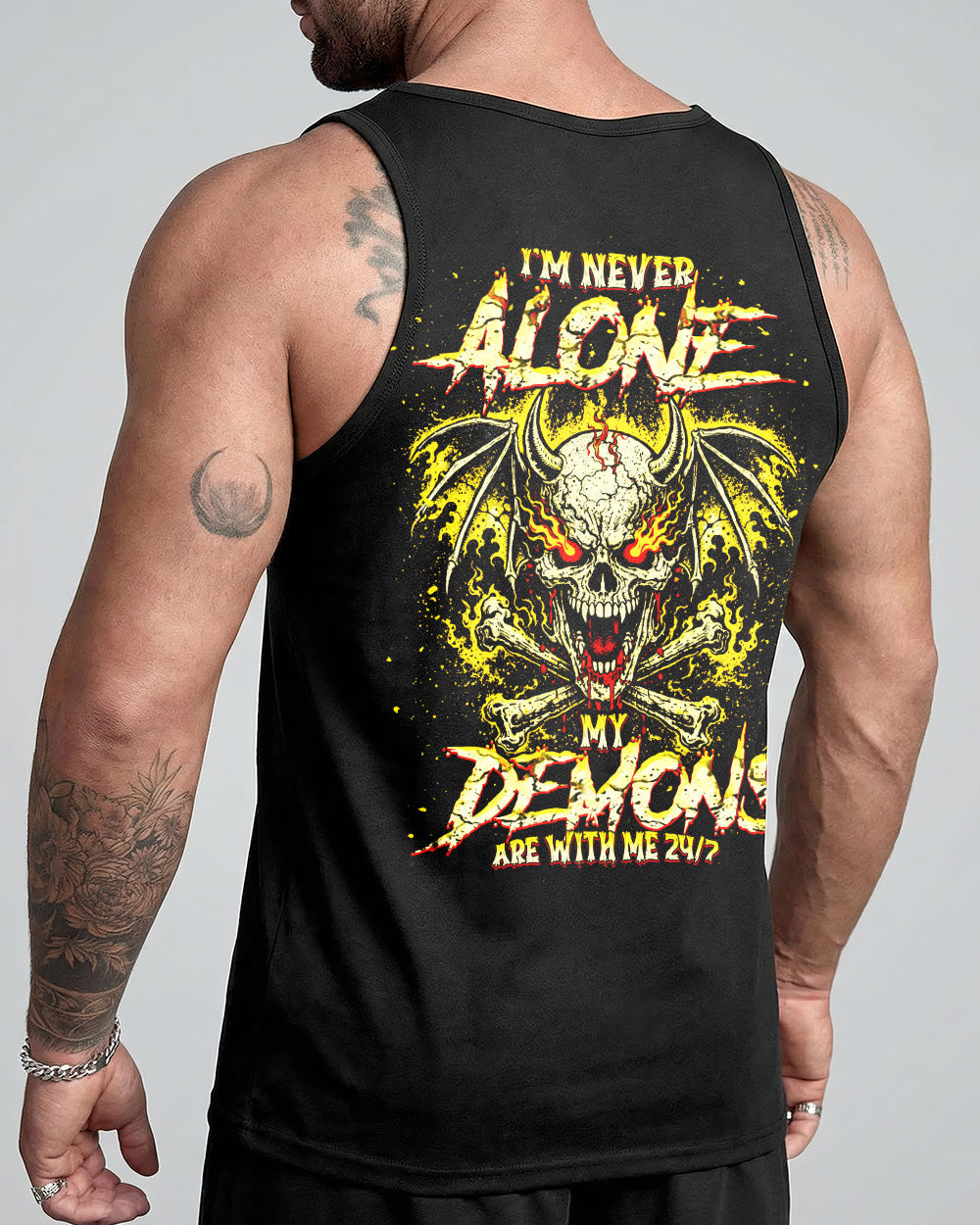 I'M NEVER ALONE MY DEMONS ARE WITH ME 24/7 ALL OVER PRINT - TLNT2503261