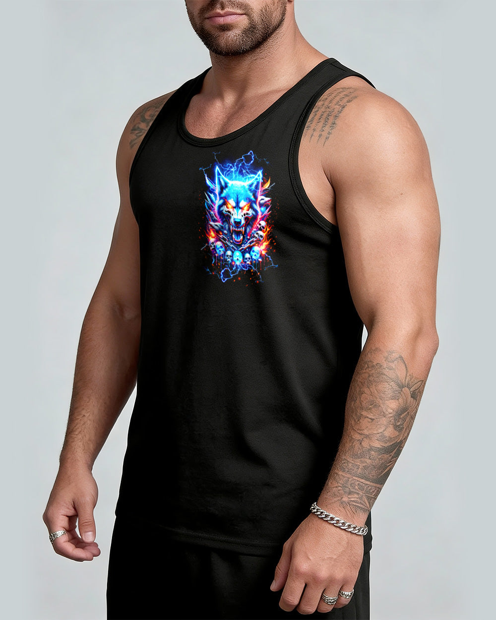 NEVER MISTAKE MY KINDNESS WOLF SKULL ALL OVER PRINT - TLTW1704263