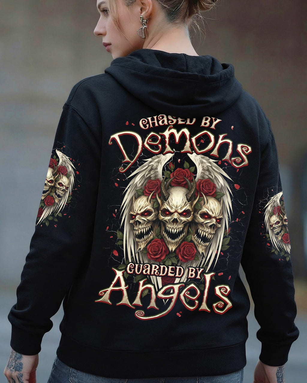 CHASED BY DEMONS GUARDED BY ANGELS ALL OVER PRINT - TYPQ1002263