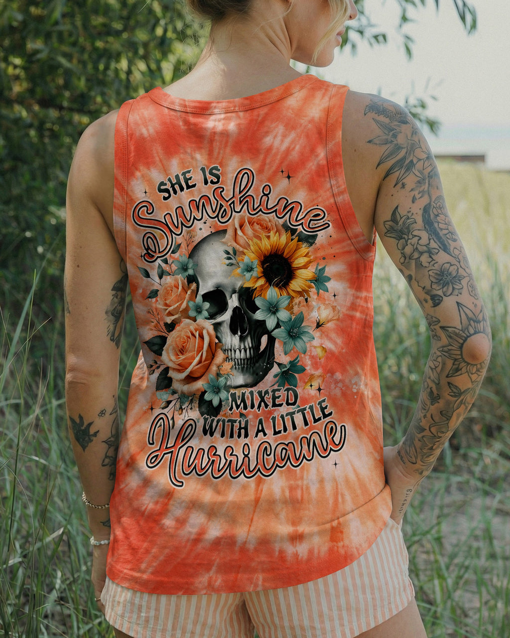 SHE IS SUNSHINE MIXED WITH A LITTLE HURRICANE ALL OVER PRINT - TYPQ0904261