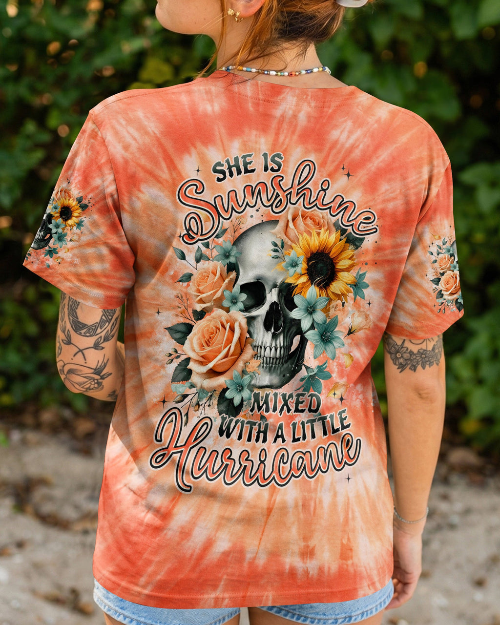 SHE IS SUNSHINE MIXED WITH A LITTLE HURRICANE ALL OVER PRINT - TYPQ0904261