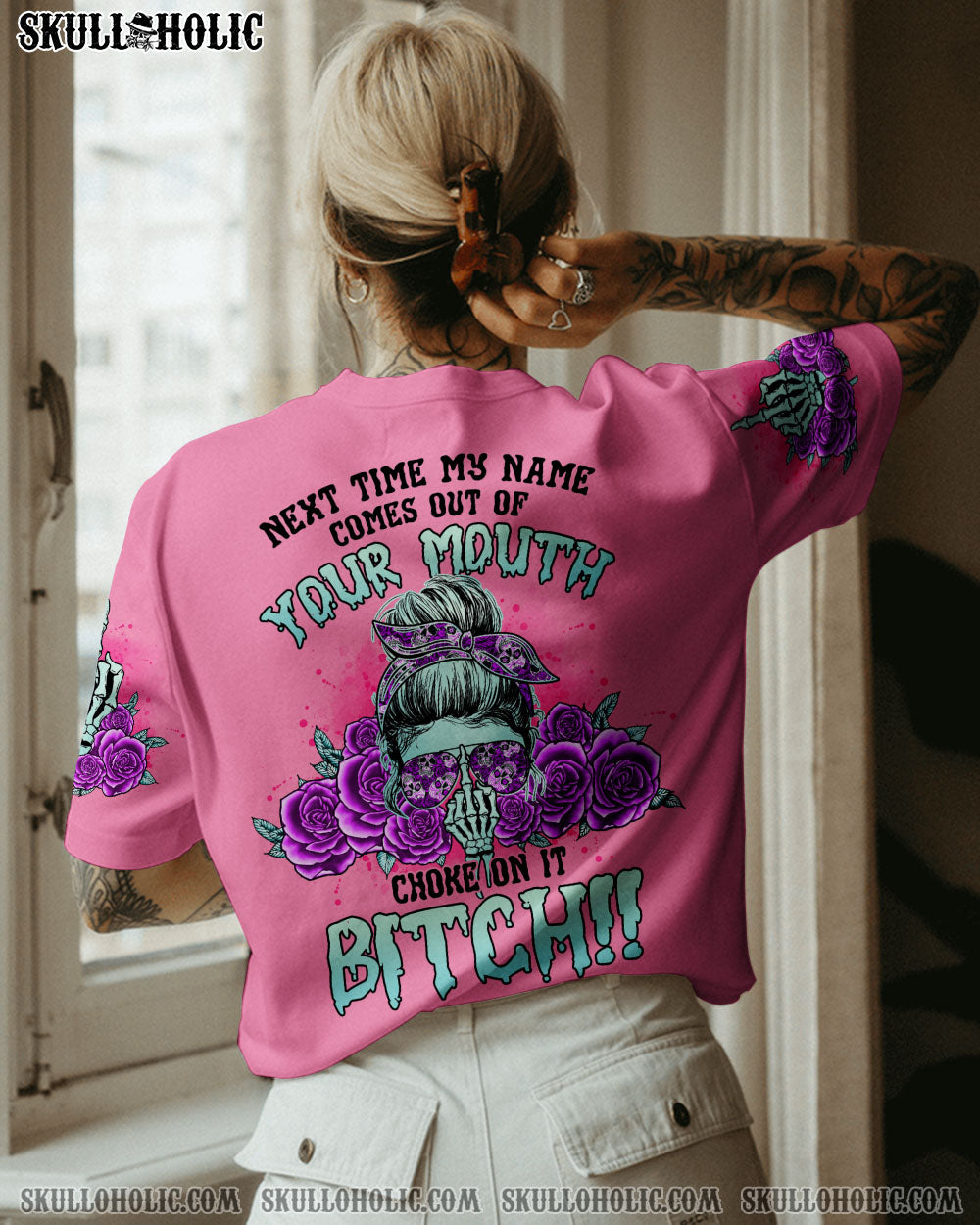 NEXT TIME MY NAME COMES OUT MESSY BUN ALL OVER PRINT - TLNO2104232