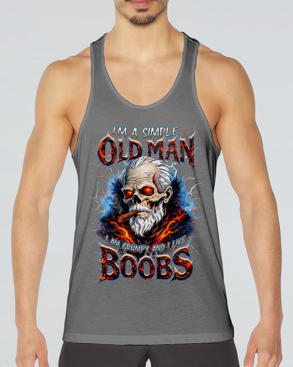 I'M A SIMPLE OLD MAN SKULL ALL OVER PRINT - TLNT1604264