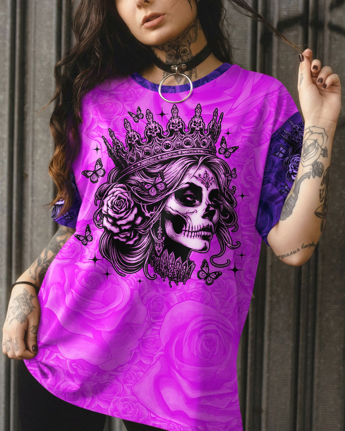 I'M THE F QUEEN SKULL LADY ALL OVER PRINT - TLNO1704262