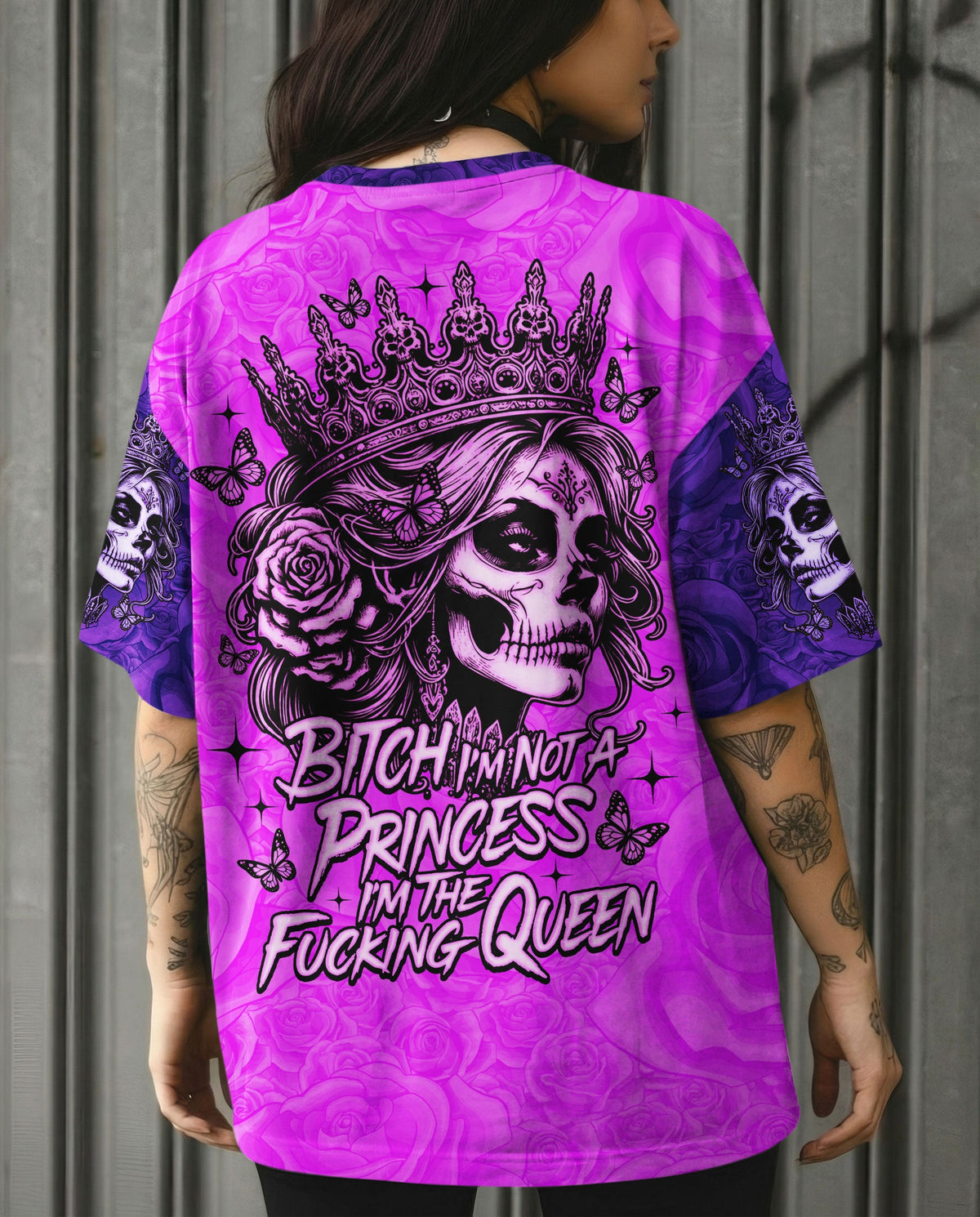 I'M THE F QUEEN SKULL LADY ALL OVER PRINT - TLNO1704262