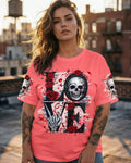 LOVE SKULL ROSE ALL OVER PRINT - TYQY1803261