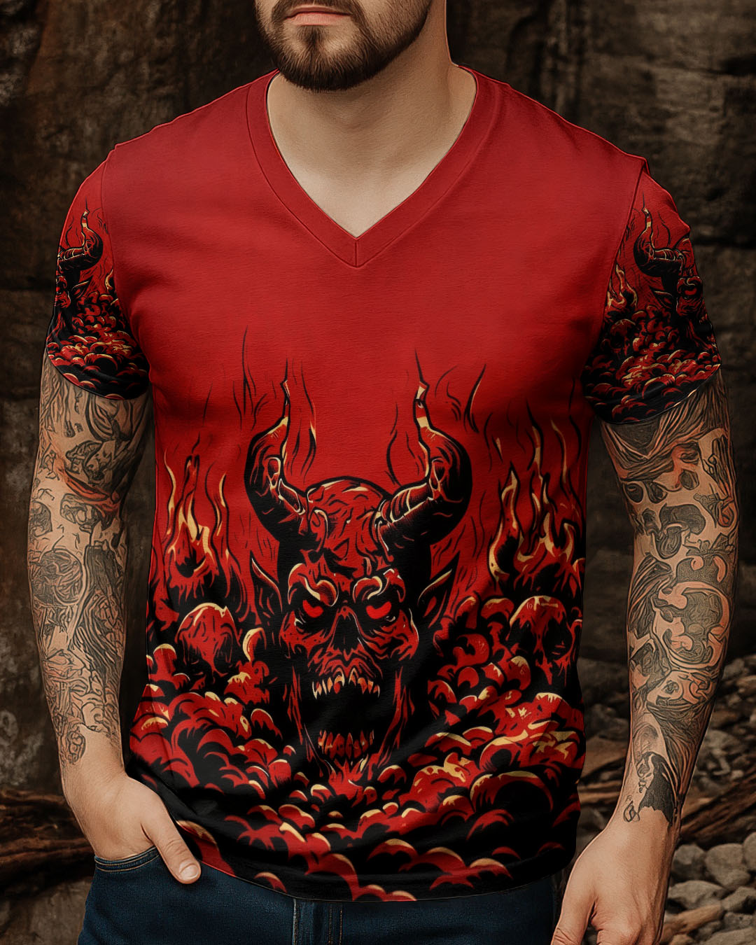 I'M NEVER ALONE MY DEMONS ARE WITH ME 24/7 ALL OVER PRINT  - TLHG3103261