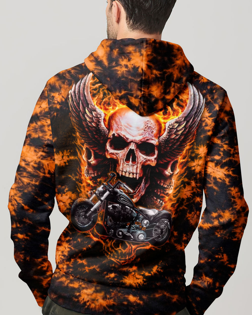 SKULL BIKER FIRE ALL OVER PRINT  - TLHN0204263
