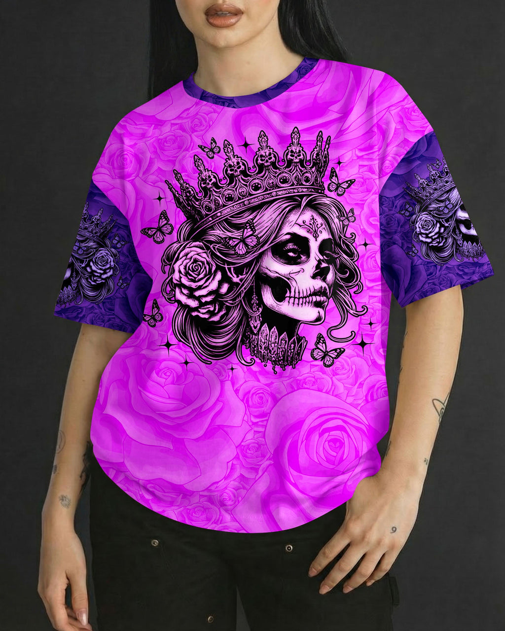 I'M THE F QUEEN SKULL LADY ALL OVER PRINT - TLNO1704262