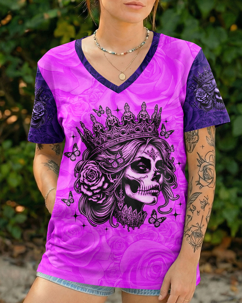 I'M THE F QUEEN SKULL LADY ALL OVER PRINT - TLNO1704262