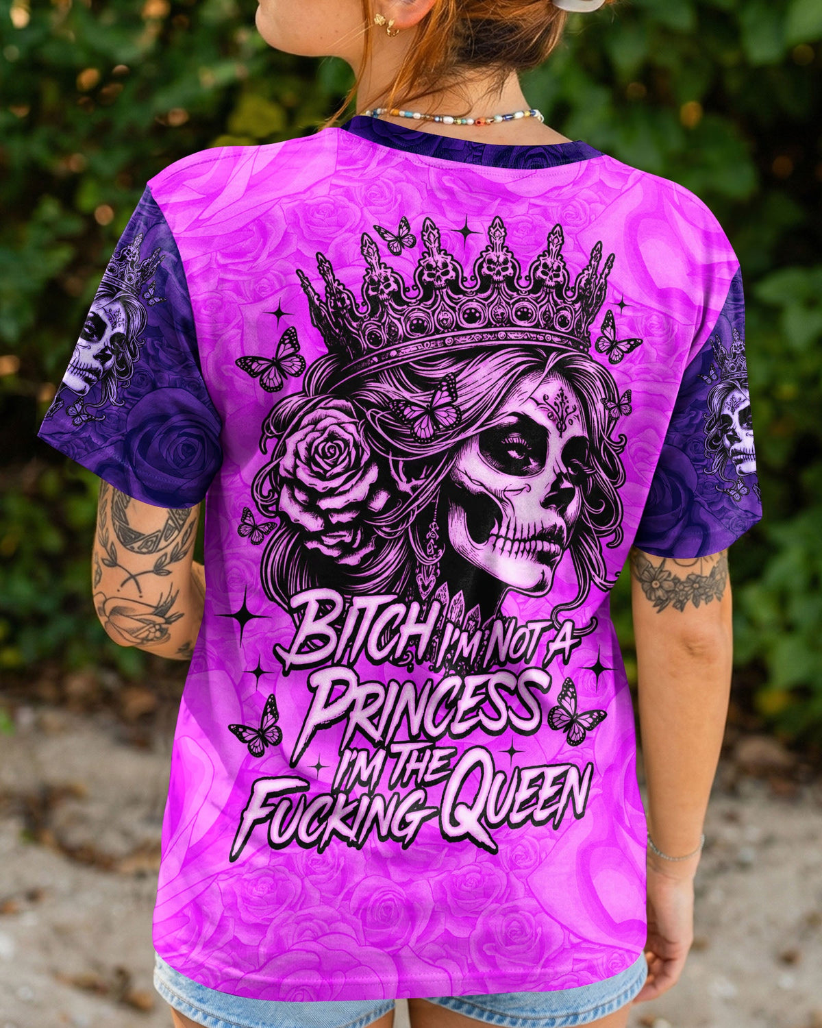 I'M THE F QUEEN SKULL LADY ALL OVER PRINT - TLNO1704262
