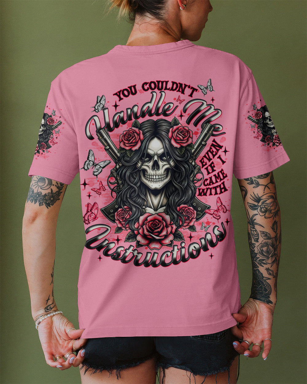 YOU COULDN'T HANDLE ME SKULL LADY  ALL OVER PRINT  - TLNT1201261