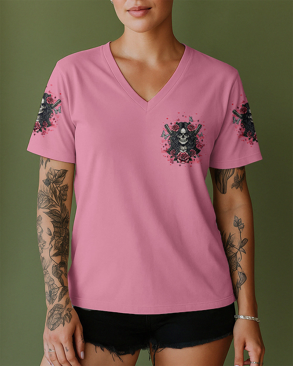 YOU COULDN'T HANDLE ME SKULL LADY  ALL OVER PRINT  - TLNT1201261