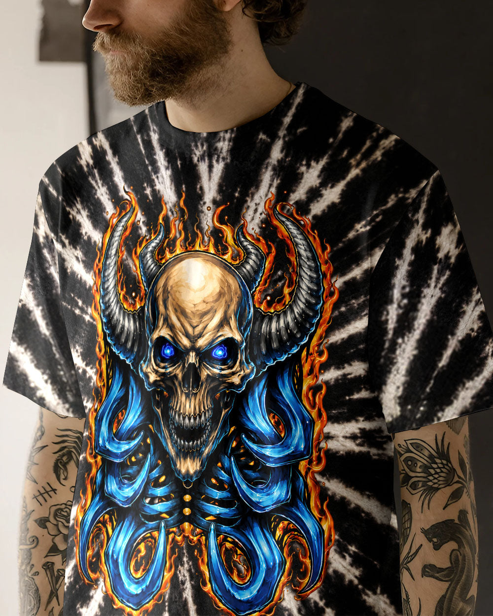 SKULL DEMON FLAMES  ALL OVER PRINT - TLNT2005262