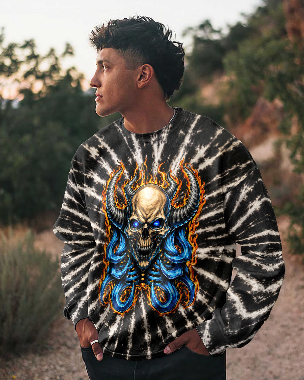 SKULL DEMON FLAMES  ALL OVER PRINT - TLNT2005262