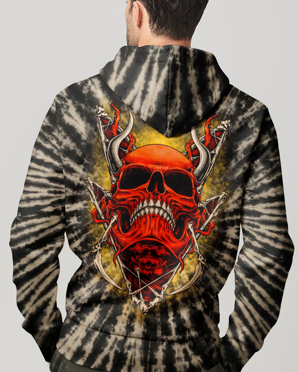 RED DEMON SKULL SWIRL ALL OVER PRINT  - TLTW0704261